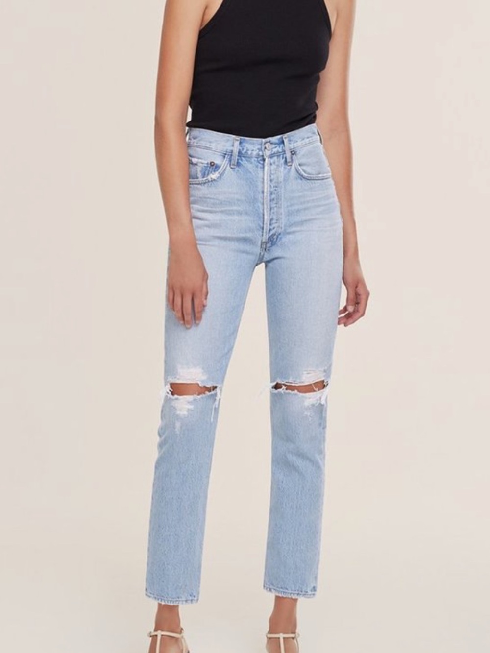 AGOLDE THE RILEY HIGH RISE CROP JEAN